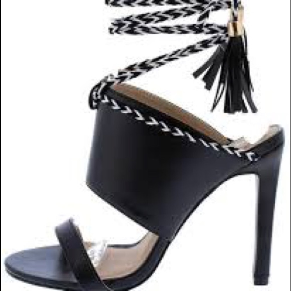 Glaze Black Mule Heel
